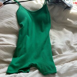 Workout bodysuit; built in padding